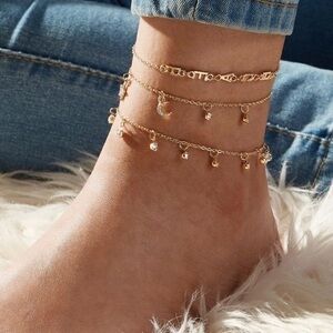 3/$30 💛 3pc Charm Anklet